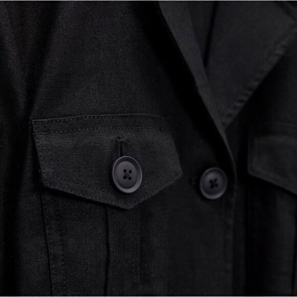 NWT Zara Linen Blend Belted Jacket, Size XS - Picture 11 of 16